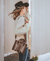 Wrangler Sherpa Trim Crossbody Purse-Country Glam Outfits