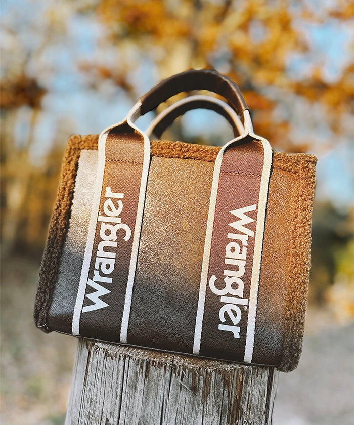Wrangler Sherpa Trim Crossbody Purse-Country Glam Outfits