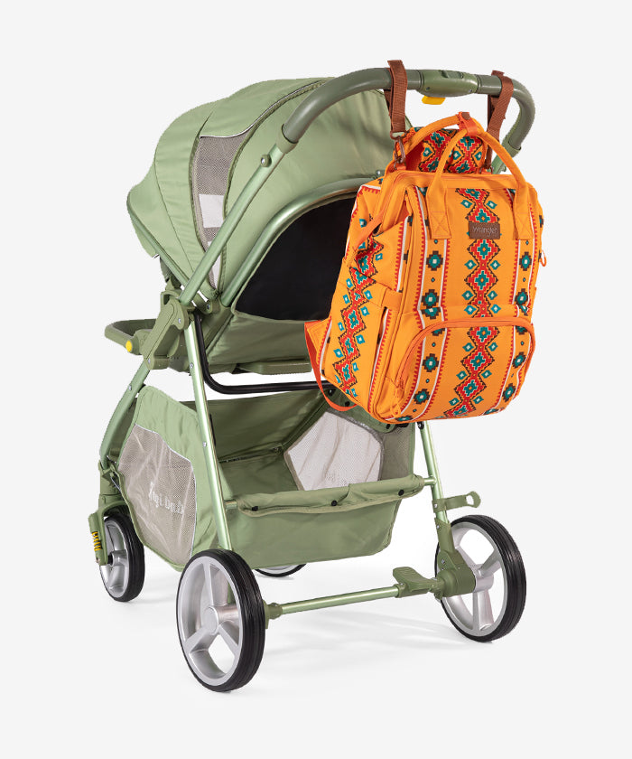 southwest branded reusable car seat stroller bag Wrangler Aztec Southwestern Print Diaper Bag
