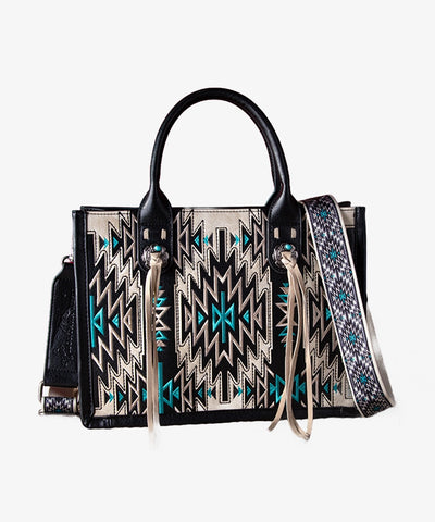 Montana West Southwestern Aztec Crossbody Tote Bag