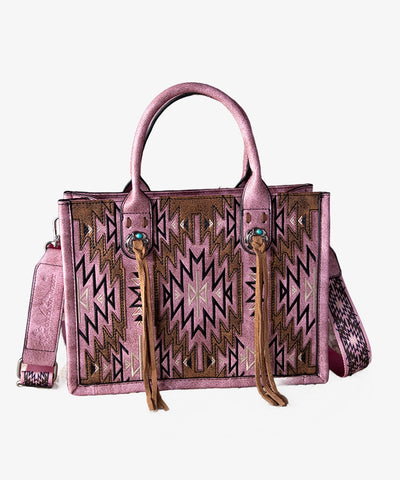 Montana West Southwestern Aztec Crossbody Tote Bag