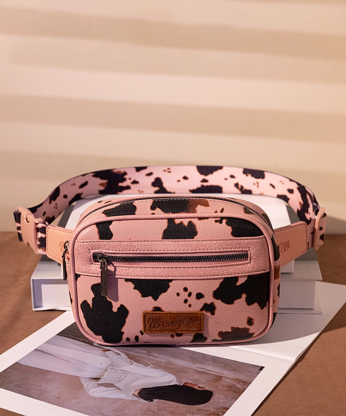 Wrangler_Cow_Print_Belt_Bag_Pink