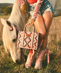 Wrangler All-Over Aztec Print Canvas Tote Bag