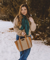 Wrangler Color Block Western Tote Bag