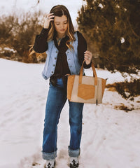 Wrangler Color Block Western Tote Bag