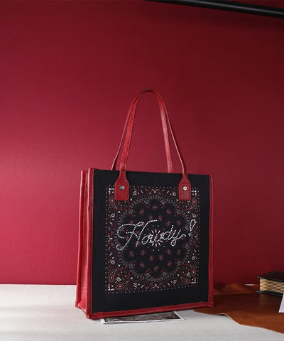 Montana West Bandana Rhinestone Tote Bag