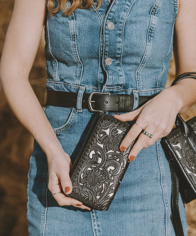 Trinity Ranch Floral Tooled Bifold Wallet