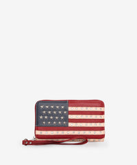 Montana West Studded American Flag Wallet