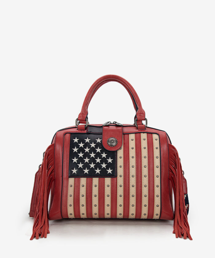 Montana West Liberty Doctor 3-Way Bag – Limited Edition Patriotic Frin – Montana West World