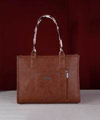 Wrangler Cow Print Crossbody Bag | Western Tote Bag in Brown