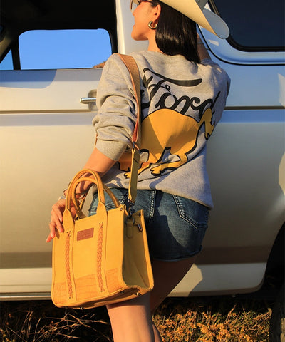 Wrangler Cow Print Crossbody Tote Bag
