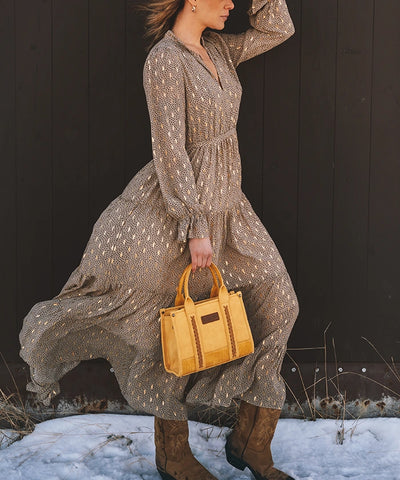 Wrangler Cow Print Crossbody Tote Bag