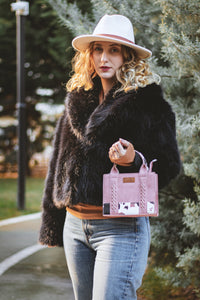 Wrangler Cow Print Accents Mini Tote Bag