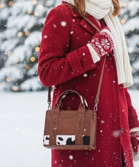 Wrangler Mini Cow Print Tote Bag