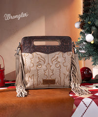 Wrangler Tooled Fringe Crossbody Bag