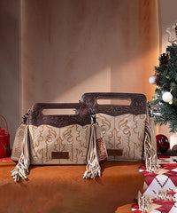 Wrangler Tooled Fringe Crossbody Bag