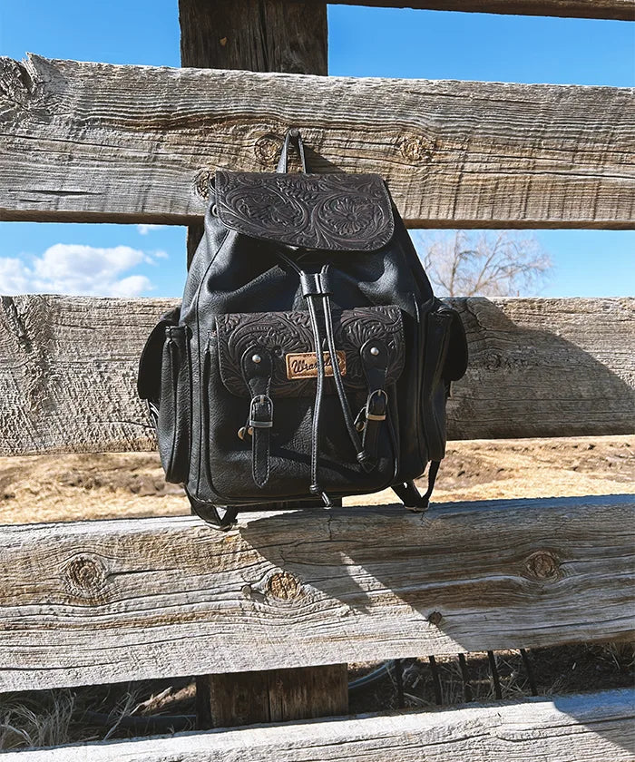 Wrangler Floral Tooled Concealed Carry Backpack