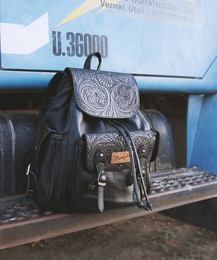 Wrangler Floral Tooled Concealed Carry Backpack