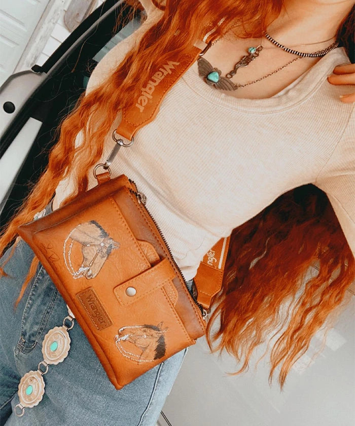 Wrangler Dual Zipper Crossbody Bag