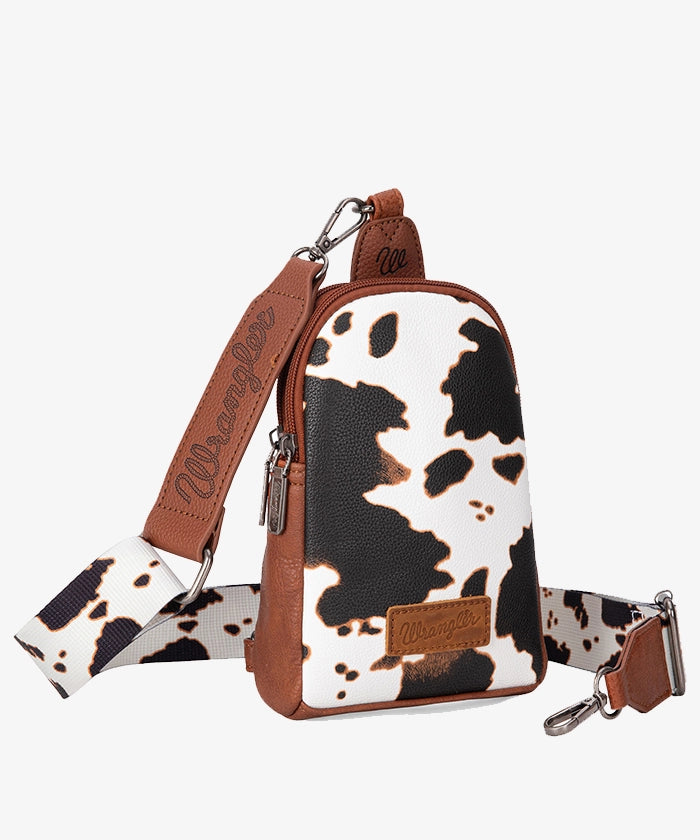 Wrangler Cow Print Sling Bag - Montana West World