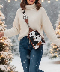Wrangler Cow Print Sling Bag