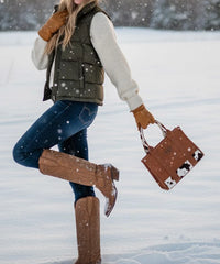 Wrangler Cow Print Concealed Crossbody Bag