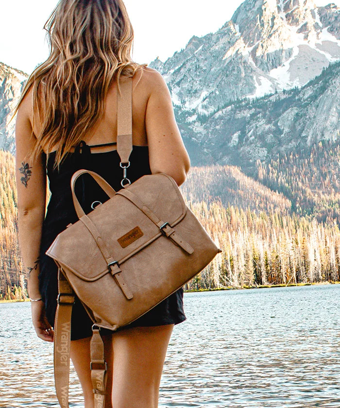 convertible backpack leather Wrangler Vintage Convertible Backpack