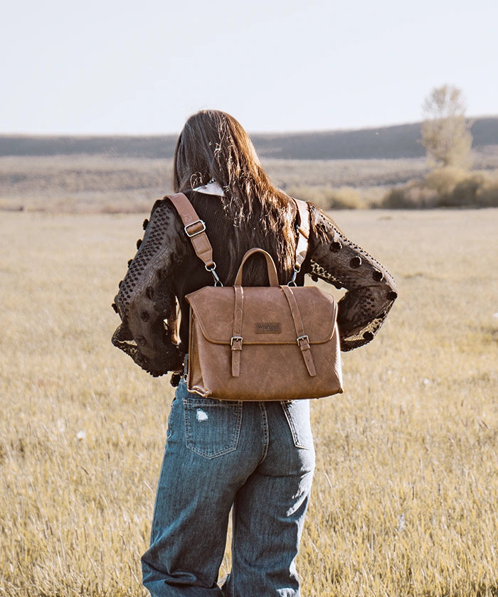 convertible tote backpack leather Wrangler Vintage Convertible Backpack