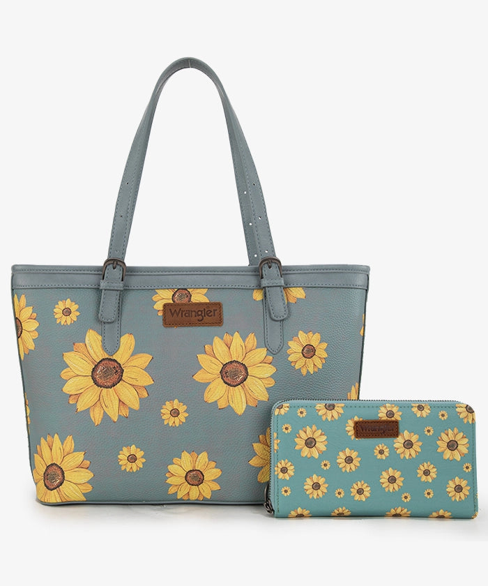 Wrangler Sunflower Print Wide Tote Bag