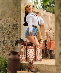Wrangler Aztec Print Canvas Tote Bag