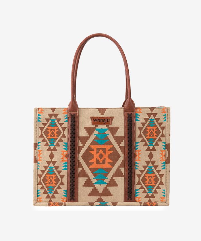 Wrangler Aztec Print Canvas Tote Bag - Montana West World