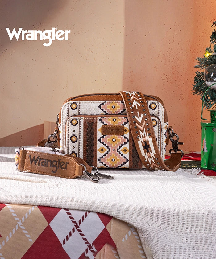 Wrangler Aztec Printed Crossbody Purse