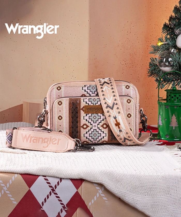 Wrangler Aztec Printed Crossbody Purse