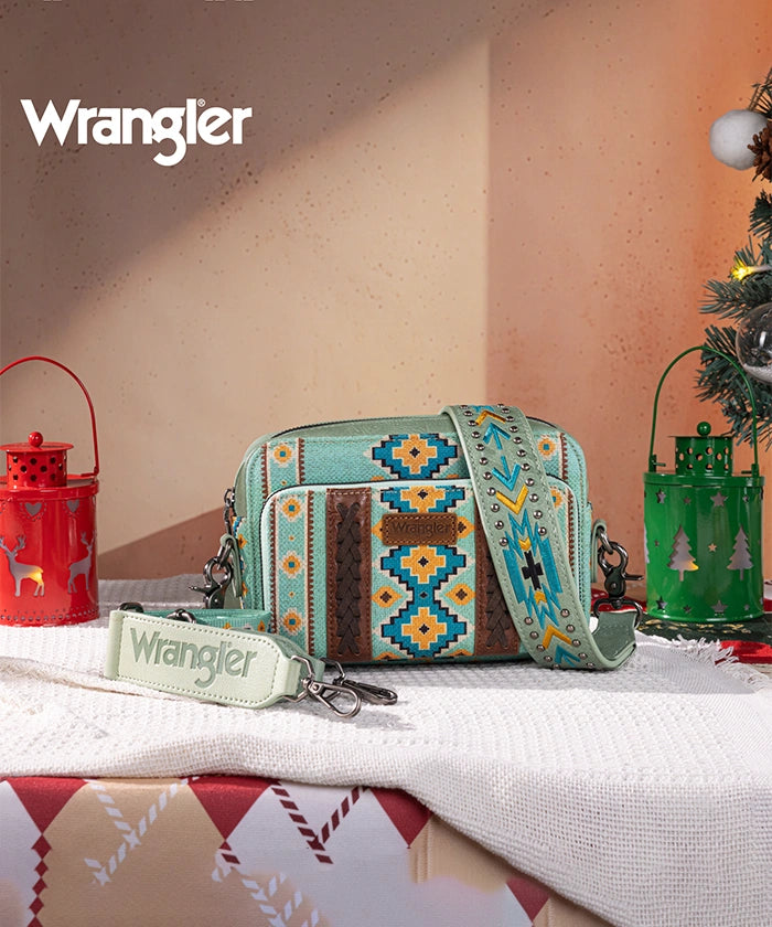 Wrangler Aztec Printed Crossbody Purse