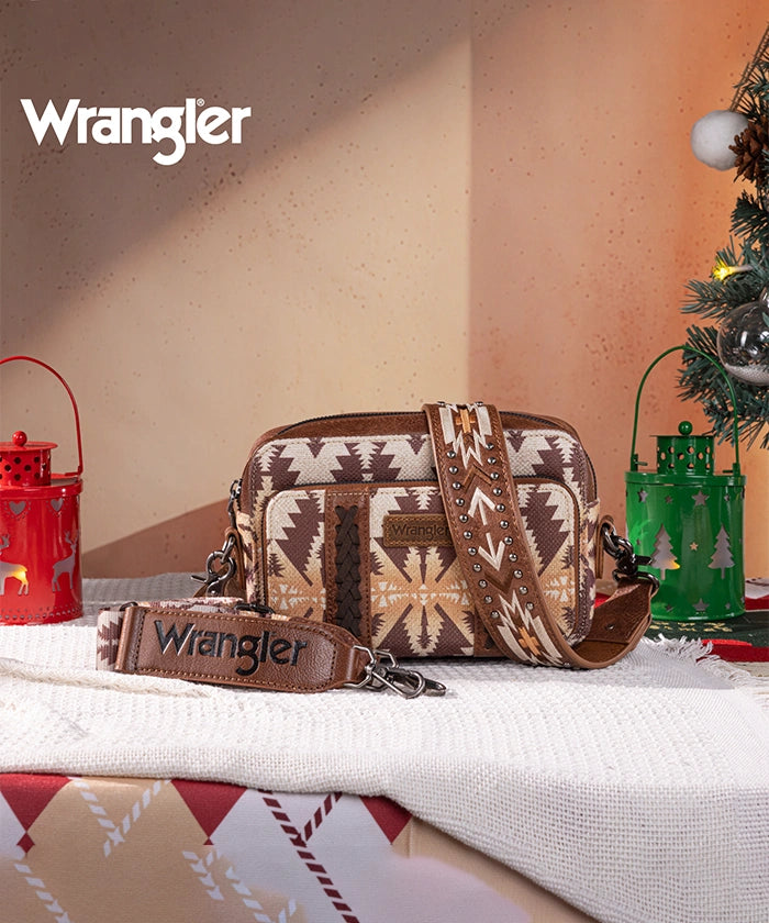 Wrangler Aztec Printed Crossbody Purse