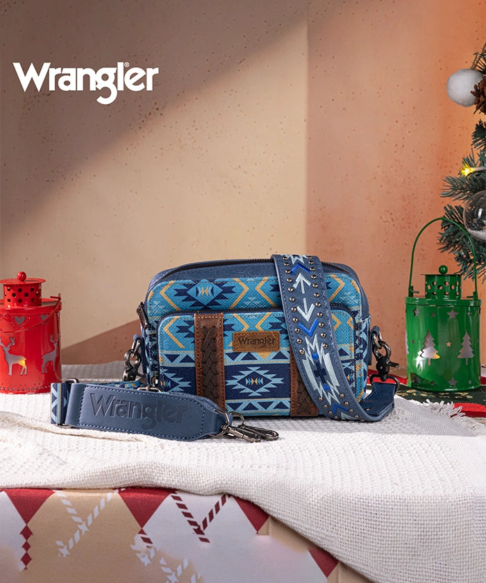 Wrangler Aztec Printed Crossbody Purse