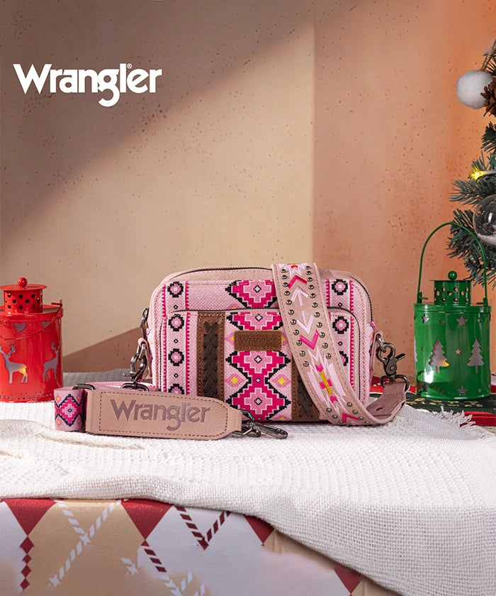 Wrangler Aztec Printed Crossbody Purse