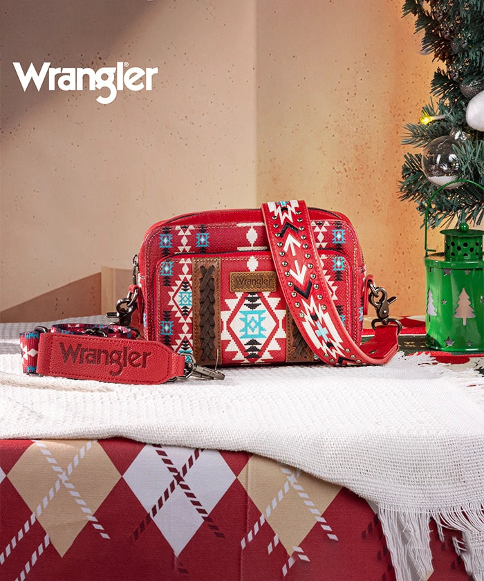 Wrangler Aztec Printed Crossbody Purse