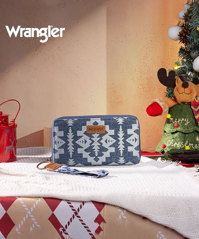 Wrangler All-Over Aztec Print Wristlet