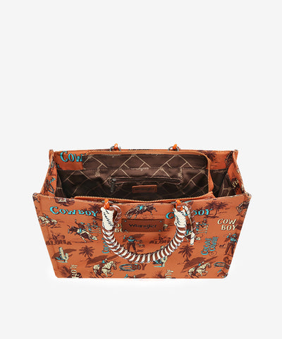 Wrangler Cowboy Print Tote Bag
