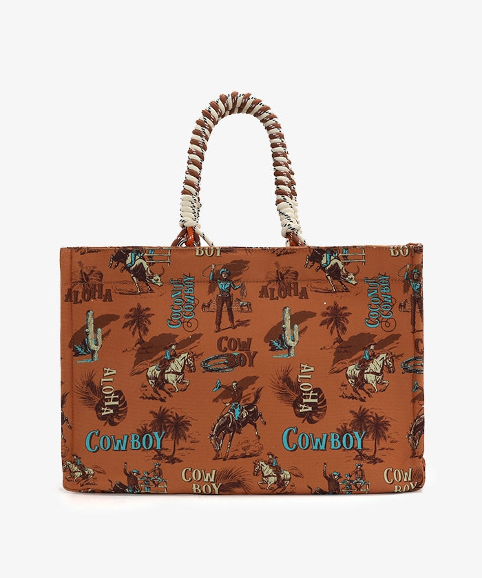 Wrangler Cowboy Print Tote Bag