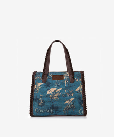 Wrangler Cowboy Print Concealed Carry Tote Bag
