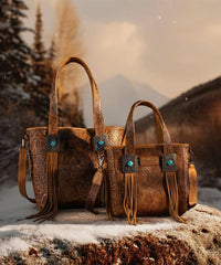 Wrangler Cowhide Fringe Concealed Carry Purse