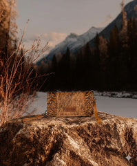 Wrangler Hair-On Cowhide Floral Tooled Wristlet