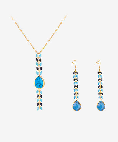 Wrangler Demeter’s Tear Necklace and Earrings Set