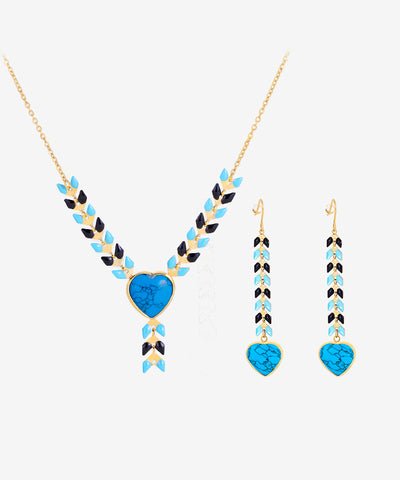 Wrangler Demeter’s Heart Necklace and Earrings Set