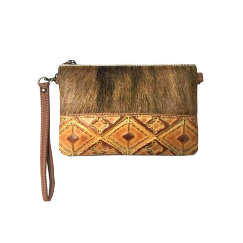 Montana West Hair-On Cowhide Aztec Crossbody Clutch - Montana West World