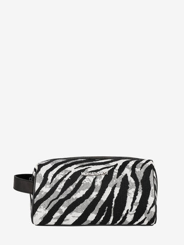 Montana West Zebra Pattern Multi Purpose Travel Pouch - Montana West World