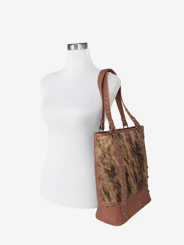 Trinity Ranch Hair-On Cowhide Concealed Carry Tote - Montana West World