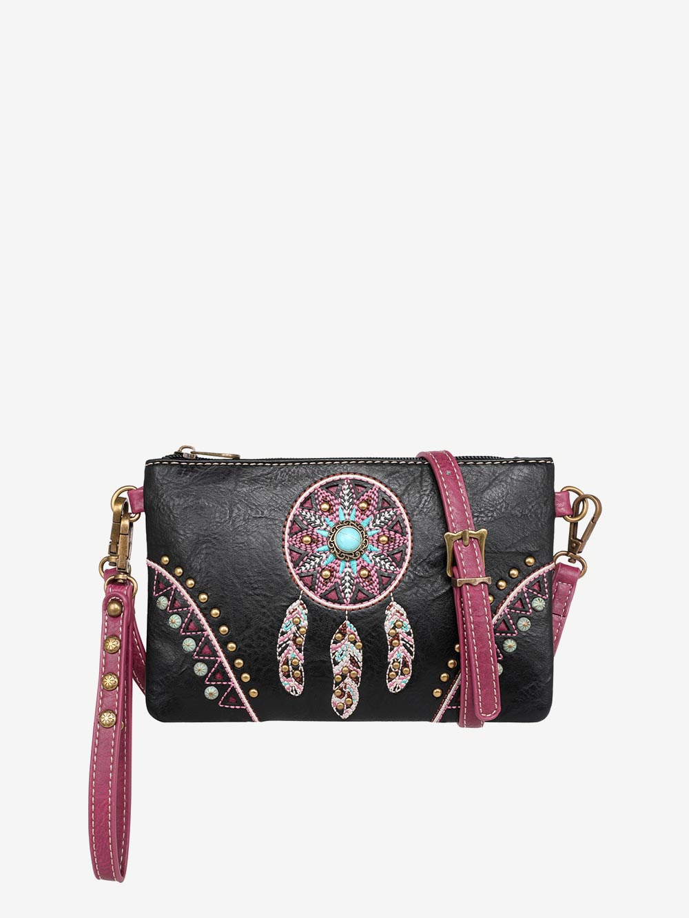 Montana West Cut-out Embroidered Floral Crossbody Clutch - Montana West World